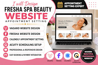 design fresha spa beauty website calendly acuity vagaro appointment setting