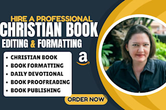 do christian book editing formatting proofreading devotional journal book editor