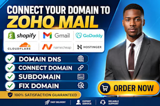 connect your domain to zoho mail on godaddy cloudflare namecheap hostinger