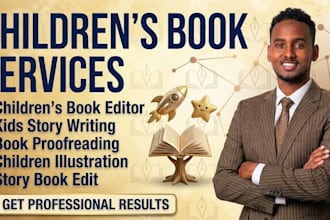 proofread children book editor developmental edit book formatting