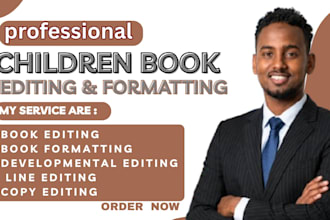 proofread children book editor developmental edit book formatting