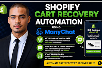 shopify cart recovery manychat abandoned cart automation