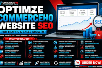 optimize commercehq website SEO for traffic and sales growth