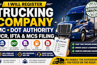 register trucking company, mc dot authority, ucr, ifta and mcs filing