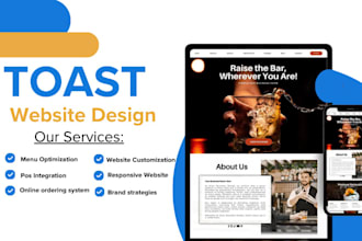 build a toast  pos restaurant website setup online ordering with delivery system