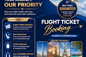 create a travel itinerary and flight support guide