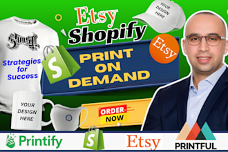 setup shopify pod store, etsy pod store with printify, printful, t shirt design