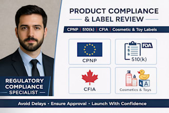 do cpnp compliance, 510k compliance, toy label review, cosmetic label, cfia