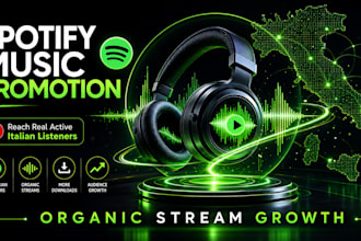 viral organic italian spotify music promotion to italian audience real streams