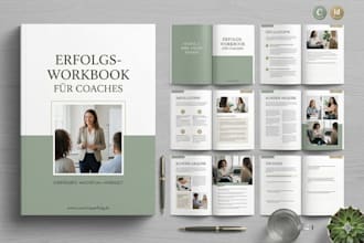 design professional canva ebooks, workbooks and lead magnets in german for coach