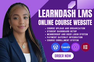 design lms website, online course website, training website, tutoring website