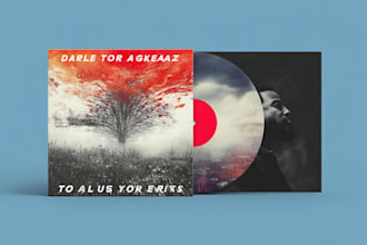 design creative album cover art or music artwork