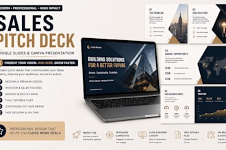 design sales pitch deck google slides and canva presentation