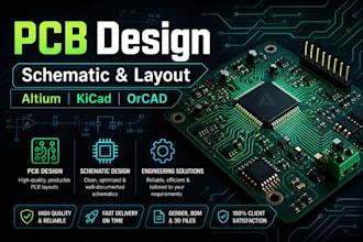 do custom pcb design, schematic and esp32 firmware for iot projects