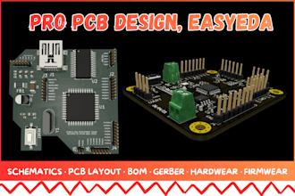 create pro pcb boards, esp32 pcb design layouts gerber files bom kicad easyeda