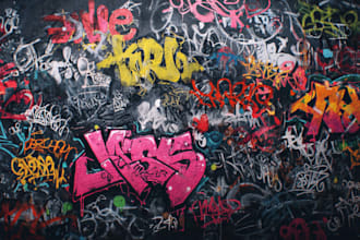 make graffiti text art for your logo, word or business