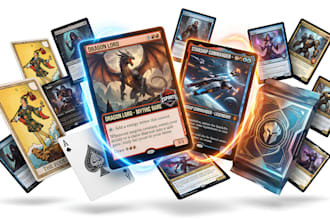 do card game design trading card game tcg card template tarot cards art