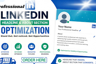 optimize linkedin headline and about section