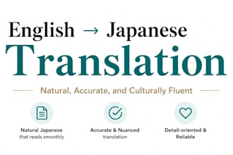 english to natural japanese translation by a native speaker