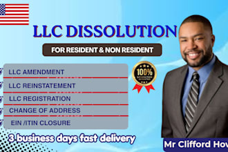 dissolve llc, company dissolution,llc reinstatement change of address, close ein