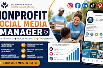 be your nonprofit social media manager for engagement and fundraising