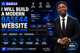 a modern base44 website or landing page