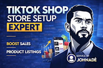 set up tiktok shop, fix usa tiktok shop, fb shop, ig shop for ecommerce sales