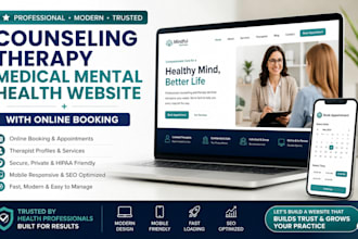design counseling therapy medical mental health website with online booking