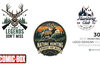 design hunting logo outdoor badge waterfowl hand drawn vintage mascot for brand