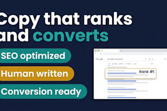 write SEO website copy, sales page, website copywriting, conversion web copy