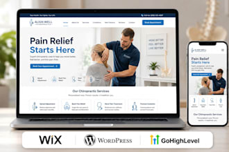 build chiropractic website healthcare medical therapy clinic wellness website