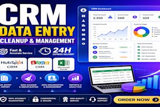 crm data entry, cleanup, and management