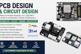 design microcontroller boards, carrier and io boards, ble, power electronics