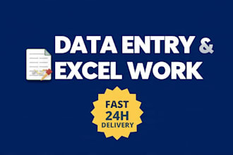 data entry excel web research