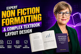 do expert non fiction formatting and complex textbook layout design