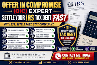 prepare your irs offer in compromise and settle tax debt fast