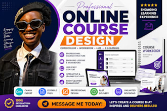 design engaging online course content curriculum workbook elearning course
