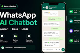 setup whatsapp ai chatbot customer support sales automation lead generation