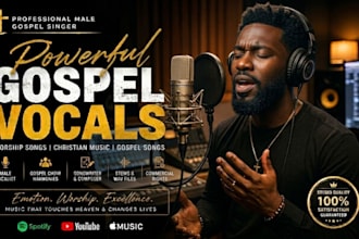 be your professional gospel singer songwriter and male vocalist