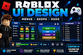 build a simple roblox UI or menu for your game