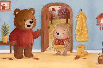 illustrate children story book illustration and children book cover art