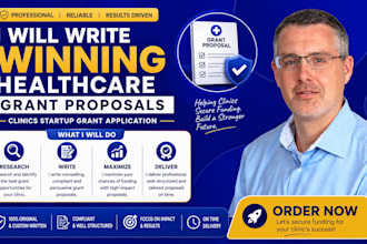 write winning healthcare grant proposals, clinics startup grant application