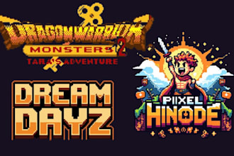 design professional pixel art logo for au, rpg and game projects