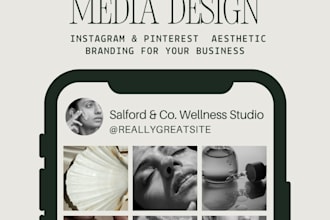 design modern social media posts for instagram and pinterest