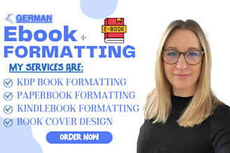 do german book formatting kindle ebook paperback formatting german book design