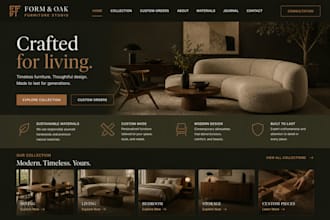 design squarespace furniture studio website modern furniture website custom site