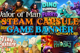 do steam capsule game cover art steam concept for game promotion game indle art