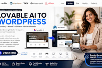 lovable ai hospitality accommodation airbnb vacation rental website to wordpress
