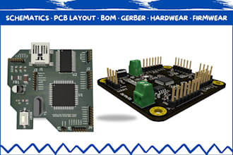make pcb design pcb board layout circuit schematic with firmware