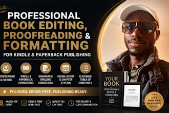 do amazon kdp book editing and formatting, ebook proofreading, book editor